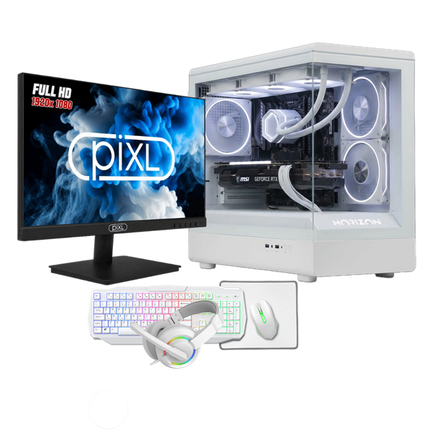 Horizon Ryzen 5 5500 RTX 3050 Pre-built Gaming PC with CCL 2026 Xmas Bundle White